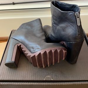 Black Leather Sam Edelman Booties